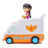 Disney Junior Firebuds, Violet and Axl, Action Figure and Ambulance Toy with Interactive Eye Movement