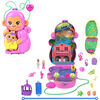 Polly Pocket Momma Monkey & Baby Playset with 2 Micro Dolls, Pets & 13 Accessories, 2-in-1 Purse & Toy