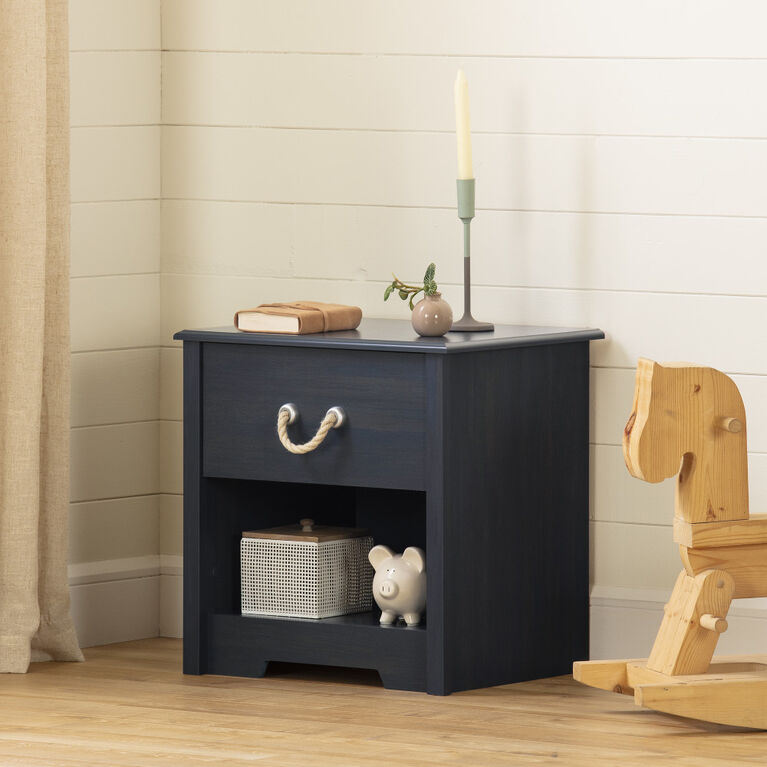 Aviron 1-Drawer Nightstand Blueberry