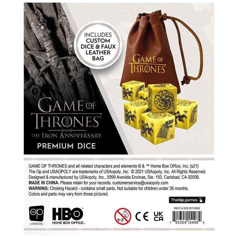 Ensemble De Dés De Qualité Supérieure De Game of Thrones - Édition anglaise