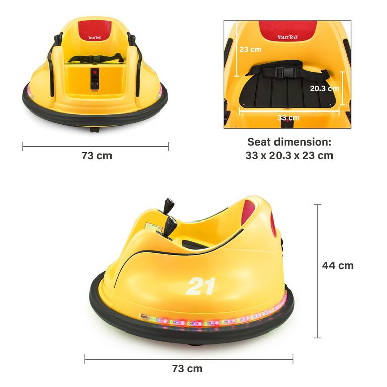 Voltz Toys Round Bumper 360 Rotation with Remote, Yellow