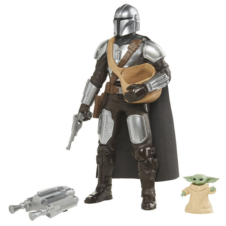 Star Wars Galactic Action The Mandalorian &amp,Grogu, figurines électroniques interactives de 30 cm