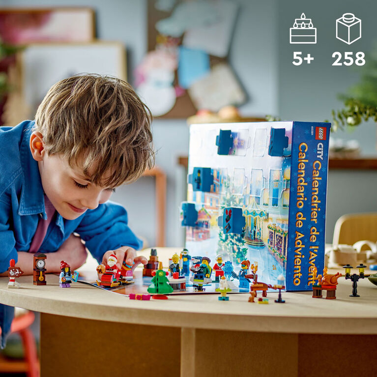 Le calendrier de l'Avent LEGO City 2023 Ensemble de jeu de construction (258 pièces)