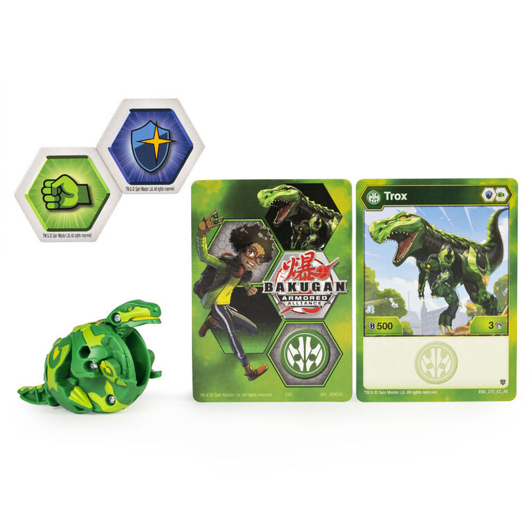 Bakugan, Trox, 2-inch Tall Armored Alliance Collectible Action Figure and Trading Card