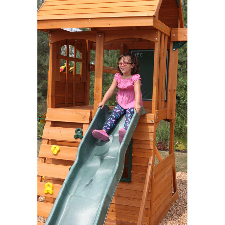 KidKraft Ridgeview Deluxe Clubhouse Wooden Swing Set - R Exclusive