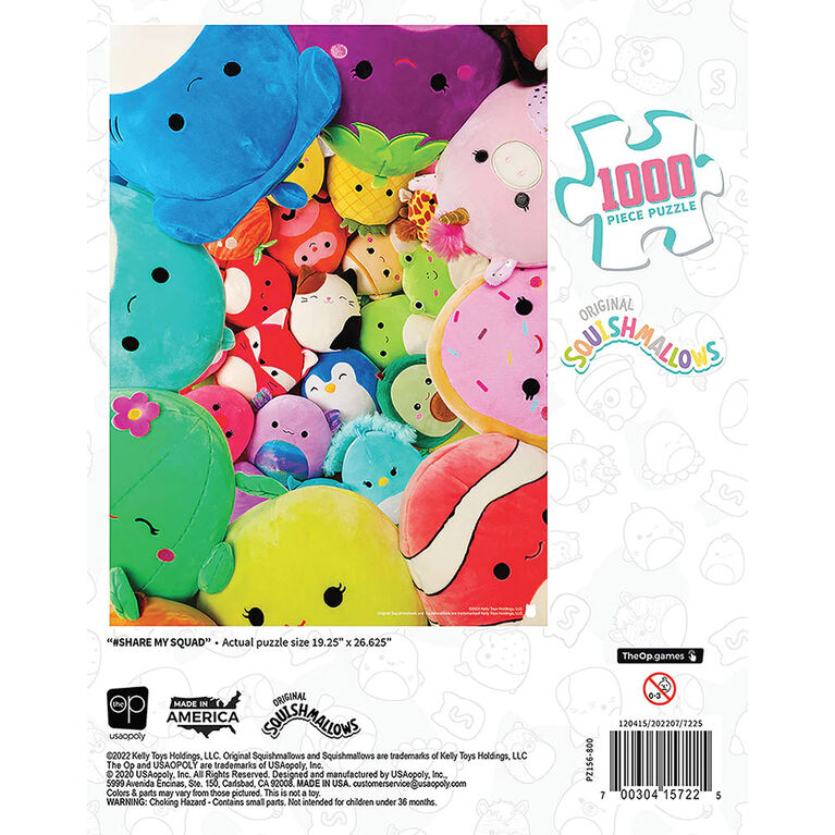 USAopoly Squishmallows "#Share My Squad" Casse-Tête De 1000 Pièces - Édition anglaise