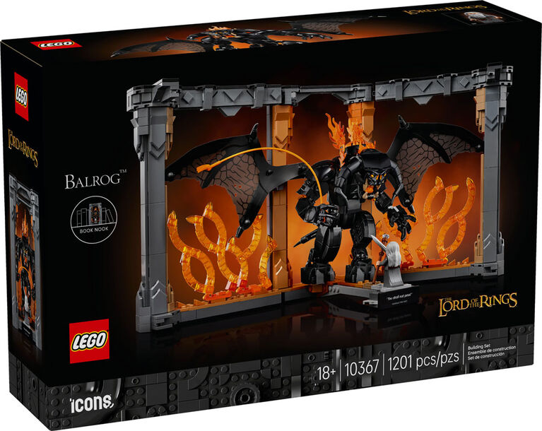 LEGO Icons Le Seigneur des Anneaux : Le Coin Lecture du Balrog , Souvenir du Film, Ensemble Décoratif 10367