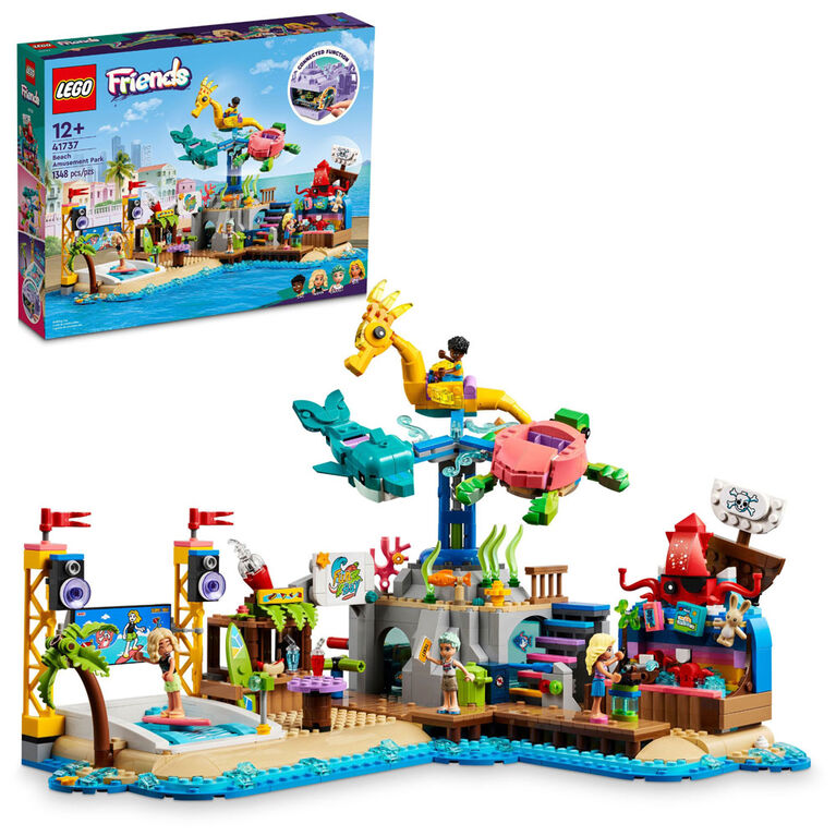 LEGO Friends Beach Amusement Park 41737 Building Toy Set (1,348 Pieces)