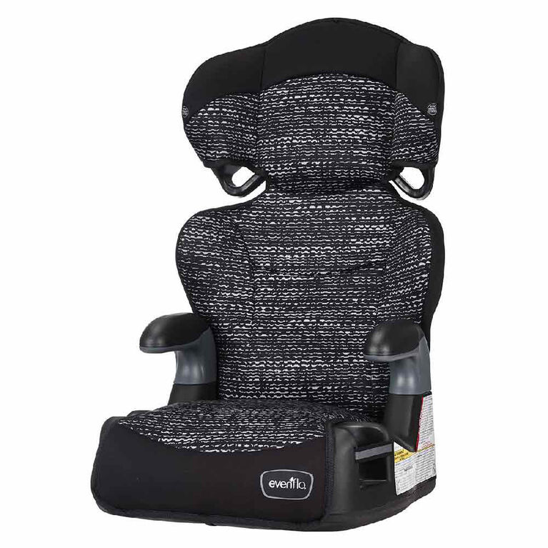 Evenflo Big Kid Amp High Back Belt-Positioning Booster Car Seat - Static Black