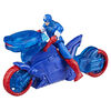 Marvel Avengers Epic World of Action Captain America Shield-Shot Cycle, Figure & Toy Motorcycle