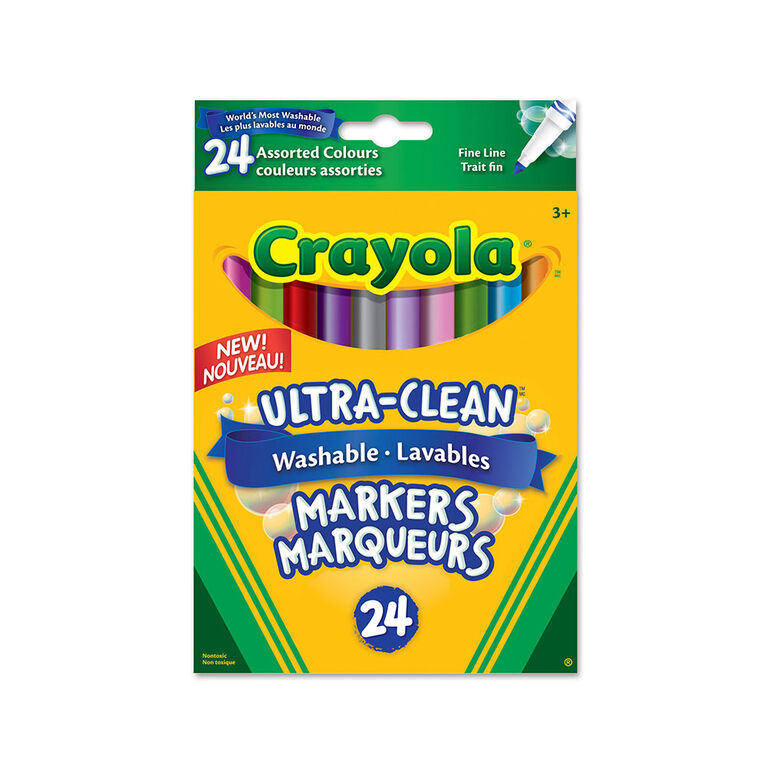 Crayola UltraClean Washable Fine Line Markers, 24 Ct Toys R Us Canada