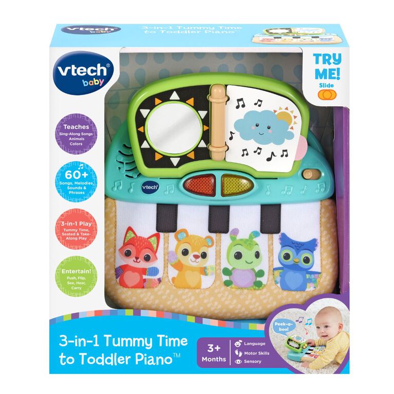 VTech 3-in-1 Tummy Time to Toddler Piano - English Edition