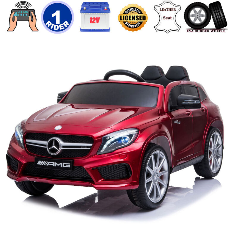 KidsVip 12V Kids & Toddlers Mercedes GLA Ride on Car w/Remote Control - Red