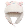 FlapJackKids - Baby, Toddler, Kids, Girls - Water Repellent Trapper Hat - Sherpa Lining - Floral Pink - Large 4-6 years