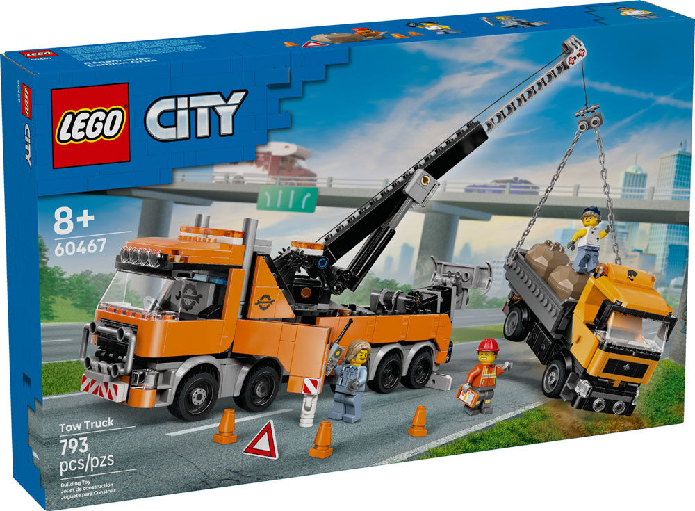 LEGO City Heavy-Duty Recovery Tow Truck with Crane Building Toy for Kids, Ages 8+ - 60467