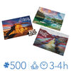 Coffret de 7 puzzles Calm de 500 pièces, idéal pour se détendre, soulager le stress et s'amuser, Assortiment d'oeuvres d'art