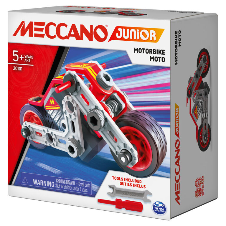 Meccano Junior, Motorbike STEAM Model Building Kit