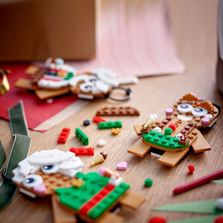LEGO Gingerbread Ornaments Building Toy, Festive Gingerbread Décor, Great Family Activity or Holiday Decoration, Gift for 6 Year Old Kids, Boys and Girls, 40642