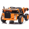 KidsVip 12V Construction Dump Truck w/ RC- Orange - English Edition