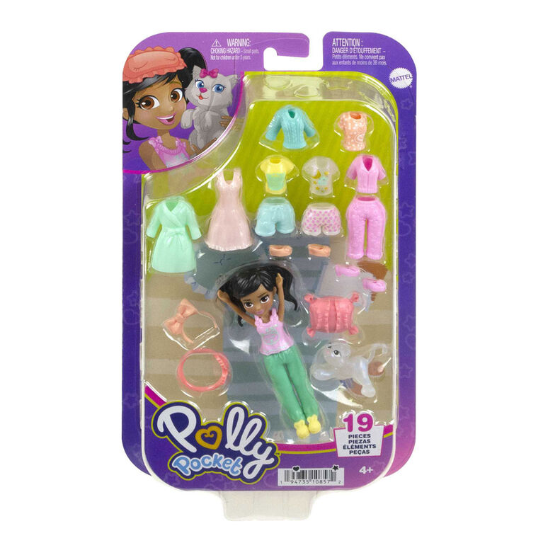 Polly Pocket Doll & 18 Accessories, Doll & Kitten Pearlescent Pack