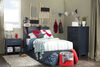Ulysses Mate's Platform Storage Bed with 3 Drawers- Blueberry