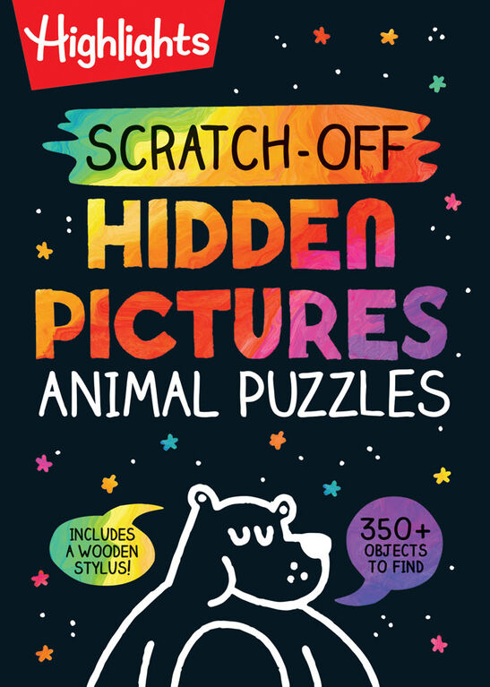 Scratch-Off Hidden Pictures Animal Puzzles - English Edition