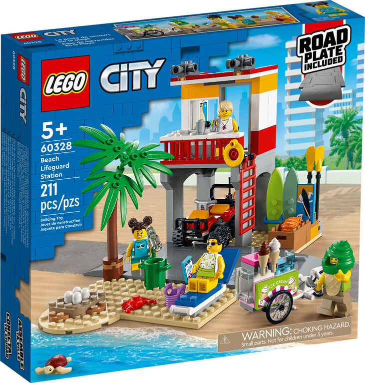 LEGO City Beach Lifeguard Station 60328 Building Kit (211 Pieces)