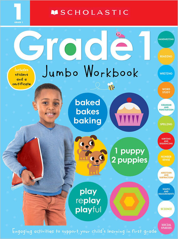 Scholastic - Scholastic Early Learners - Jumbo Workbook: First Grade - Édition anglaise