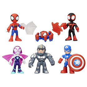 Marvel Spidey et ses Amis Extraordinaires Ensemble contre Rhino, pack de figurines Spider-Man - Notre exclusivité