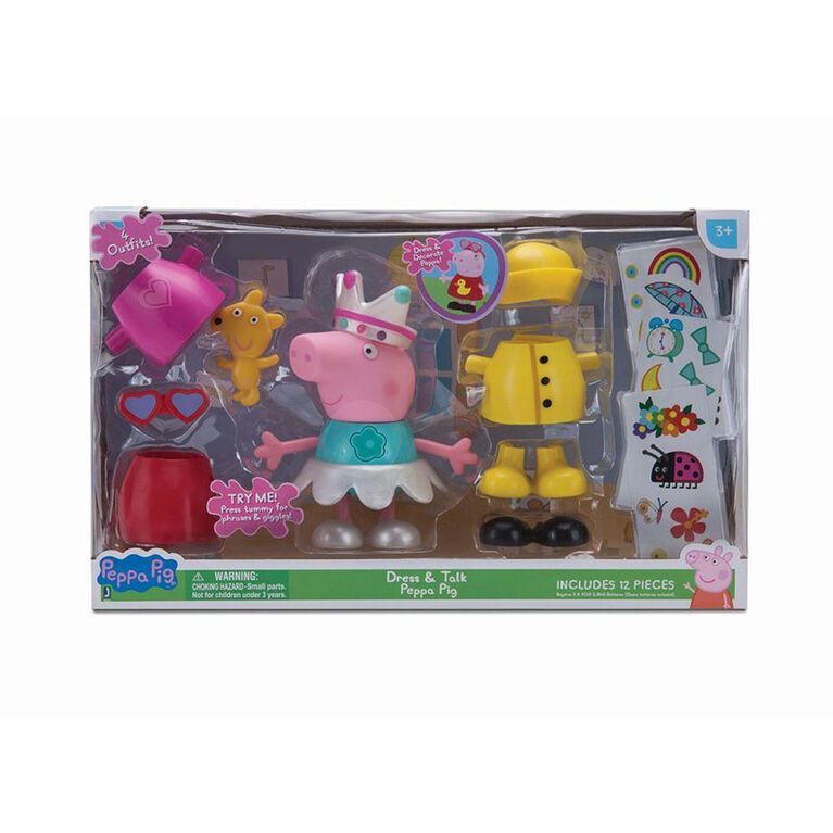 PEPPA PIG - Large Figure -Talking Dress Up Peppa - English Edition