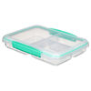 Sistema To Go Multi Split Meal & Food Container with Dividers & Clips, 820 mL, Colour May Vary