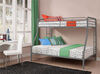 DHP - Twin Over Full Bunk Bed, Silver