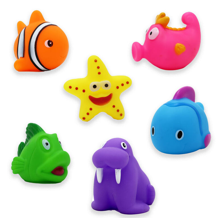 Buba Baby 6 Pack Bath Toys: Assorted Fish