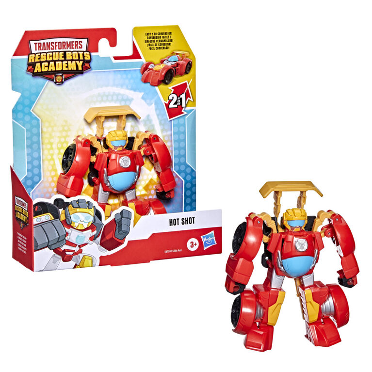 Transformers Rescue Bots Academy Hot Shot Converting Toy, 4.5-Inch Figure