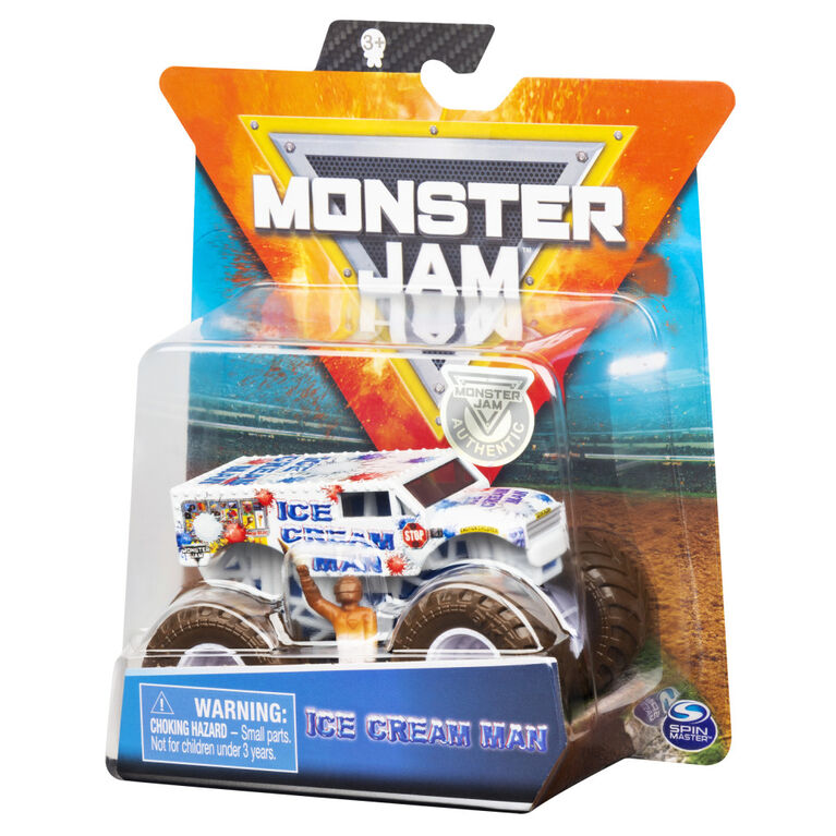 Monster Jam, Official Ice Cream Man Monster Truck, Die-Cast Vehicle, Arena Favorites Series, 1:64 Scale