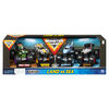 Monster Jam, Land vs. Sea 4 Pack (Grave Digger, Max-D, Megalodon, and Pirate's), 1:64 Scale Die-Cast Vehicles