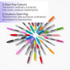 Marqueurs permanents Sharpie Glam Pop, pointe fine, couleurs assorties, 5 unités