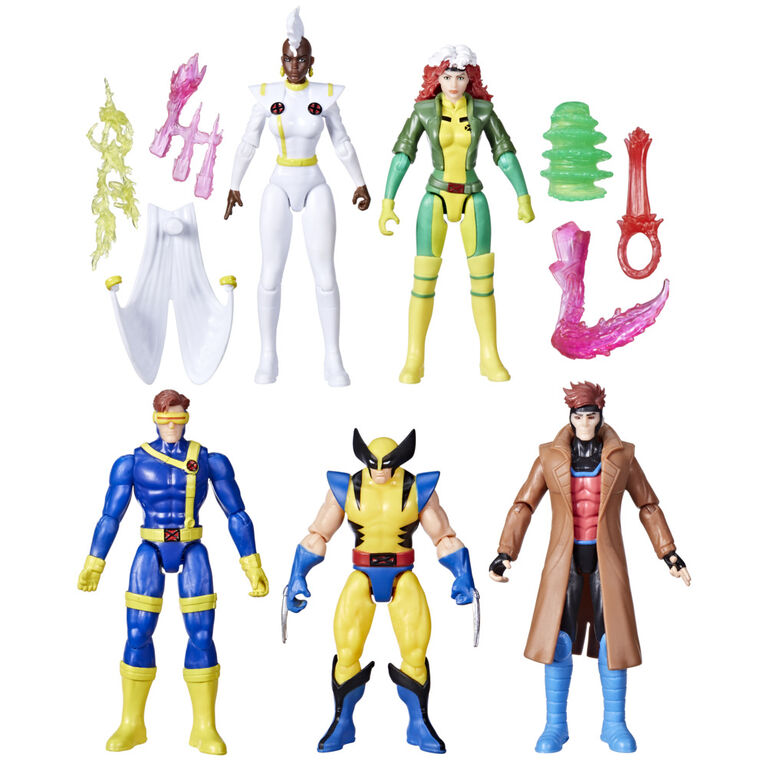 Marvel Studios X-Men '97 Team Up Pack, 4-Inch Action Figures, 5 Figures with Accessories, Super Hero Toys - R Exclusive