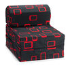 ComfyKids Chaise dépliante - Noir er Rouge
