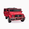 KIDSVIP Officially Licensed Mercedes G Series 24V 4x4 Kids Ride-On 2-Seater Car w/ Rubber Wheels, Music, RC - Matte Red