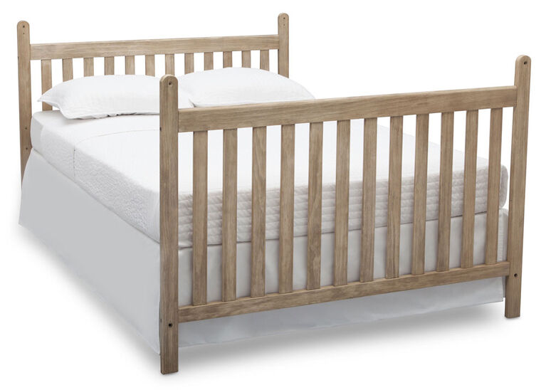 Delta Children Full Size Wood Bed Rail - Rustic Whitewash