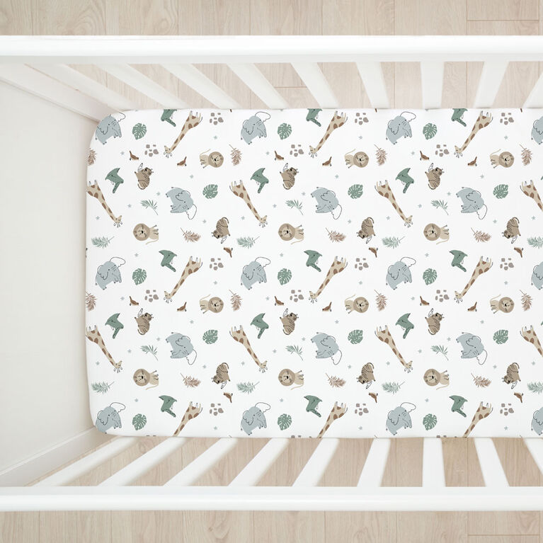 Koala Baby 1 pack Flannel Sheet Safari Fun