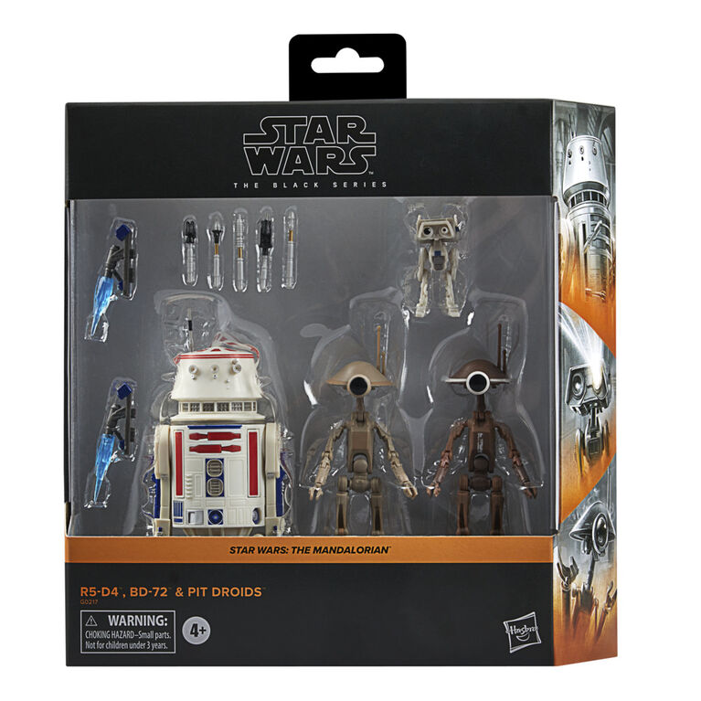 Star Wars The Black Series R5-D4, BD-72 & Pit Droids, Star Wars: The Mandalorian Collectible 6 Inch Action Figure 4-Pack