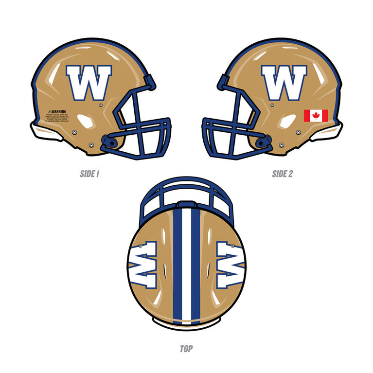 CFL Mini helmet replica Winnipeg Blue Bombers