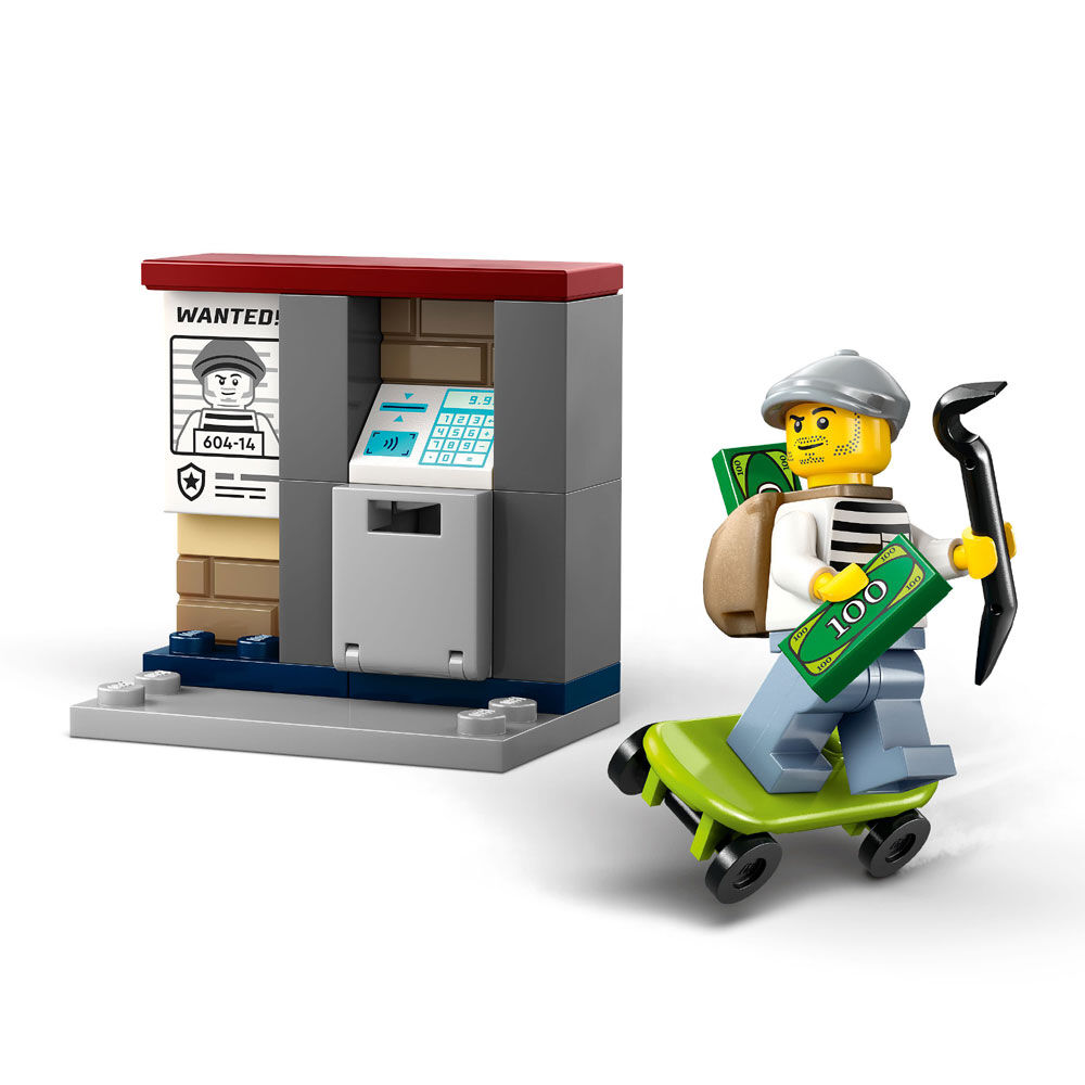 LEGO City Police Motorcycle Chase Building Toy for Kids, Ages 4+ - Learning & Pretend Play Set - 60455