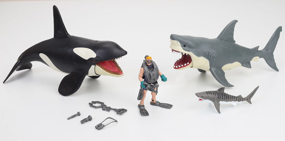 Animal planet shark and whale playset sales