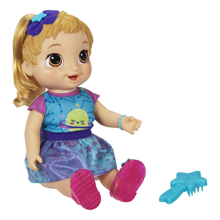 Baby Alive Baby Grows Up Dreamy Star Dreamer Growing And Talking Baby Doll Toy With Surprise Accessories English Edition Toys R Us Canada
