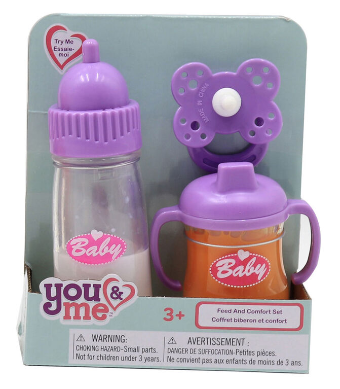 You Me Coffret Biberon Et Confort Purple Notre Exclusivite Toys R Us Canada