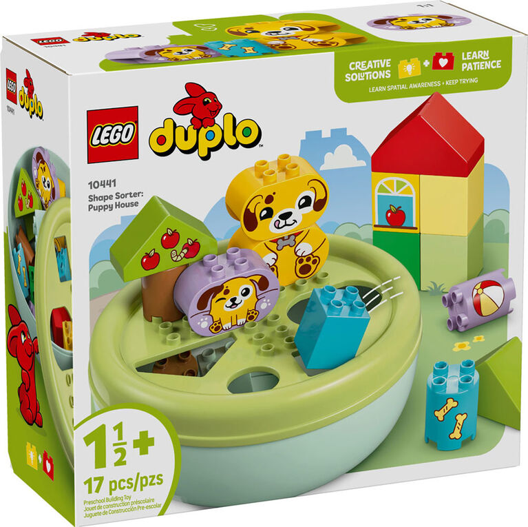 LEGO DUPLO Mon Premier - Le Trieur de Formes : la Niche du Chiot, Jouet d'Apprentissage pour Tout-Petits pour un Jeu de R&ocirc;le Cr&eacute;atif 10441