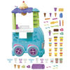 Play-Doh Kitchen Creations, Super camion de glace géant, inclut 37 accessoires, 14 pots de pâte à modeler, sons réalistes